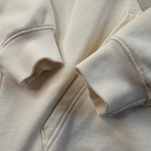 Alo Yoga Make Waves Hoodie Ivory Bone Gravel XS Womens / XXS Mens Sweatshirt EUC - Picture 13 of 16